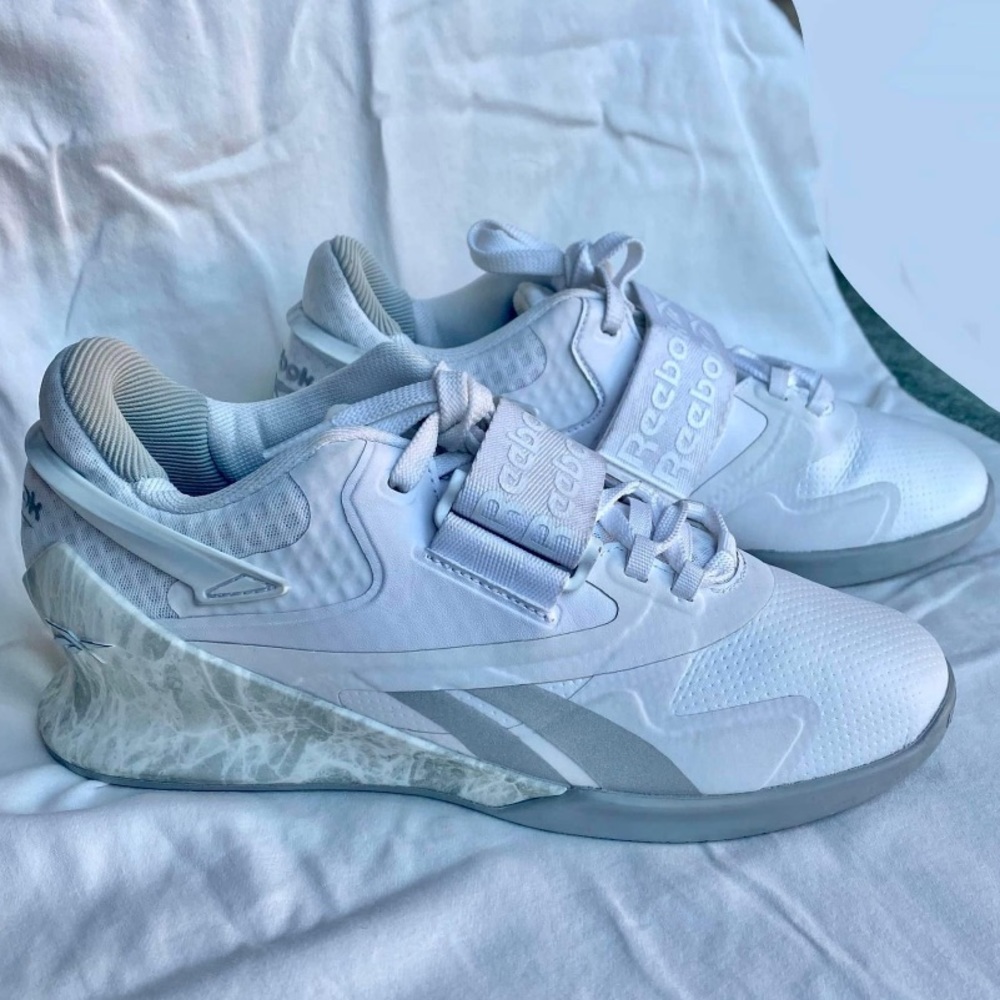Reebok White Legacy Lifter II Sneakers Shoes Size 7.5